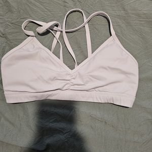 Aurola White Strappy Sports Bra